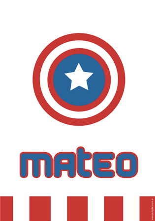 Afiche Pers. Capitan America